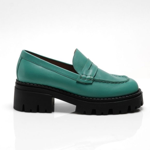 FREE PEOPLE Lyra Lug Sole Loafers / Mountain Spring - Picture 7 of 12